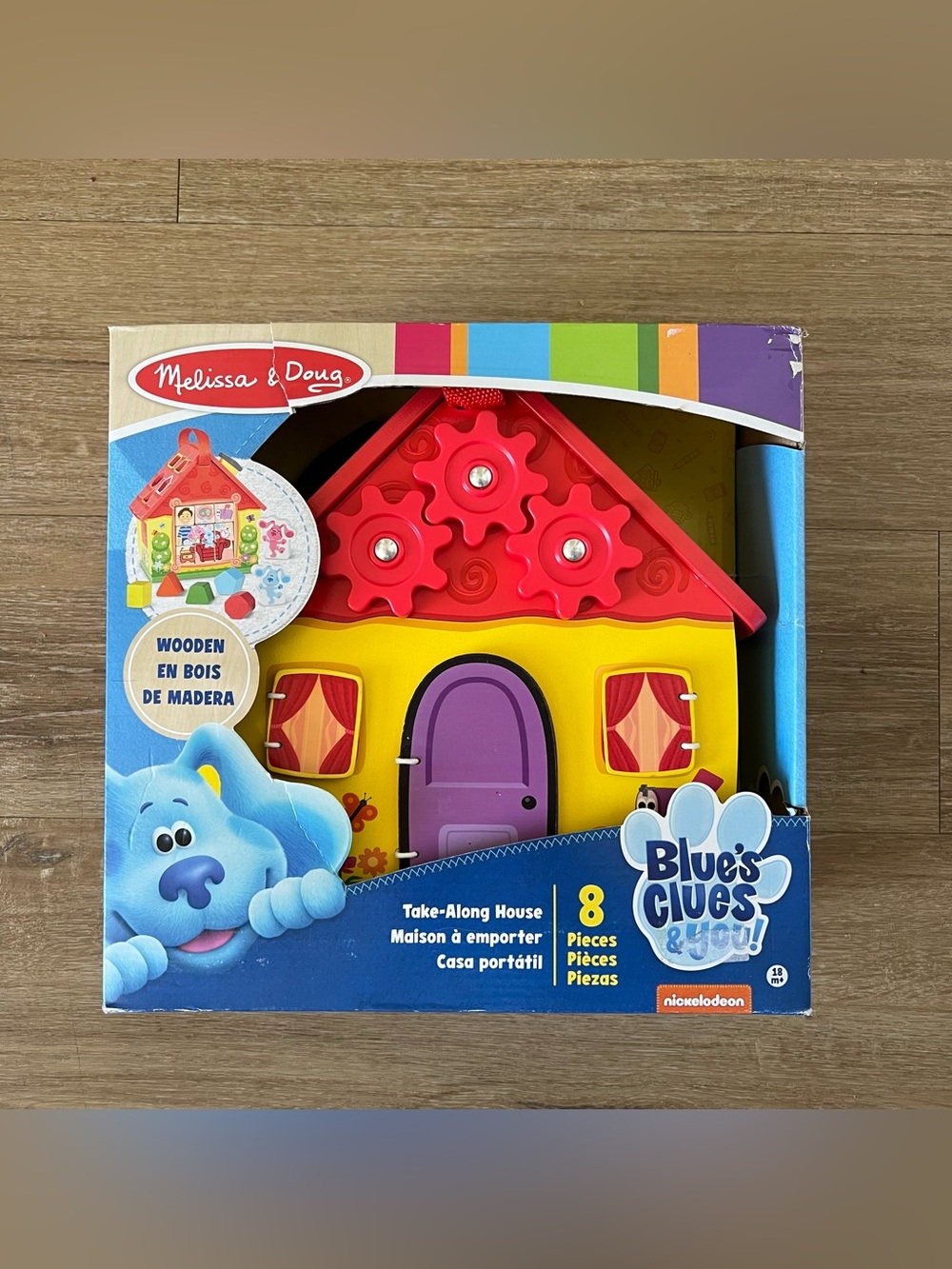 NIB Melissa & Doug X Blue’s Clues Wooden Take Along House